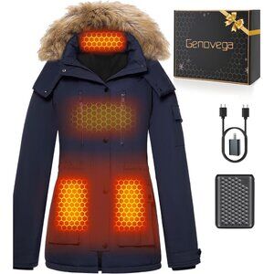 Graphene Heated Jacket for Women with Large Capacity Battery Pack Waterproof Win